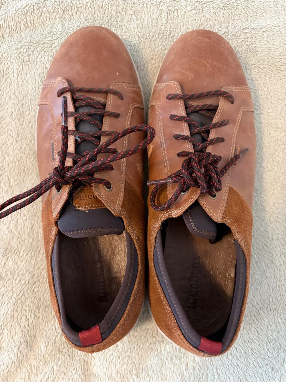 Casual Propet Men's brown, full grain, leather and suede Lace-Up Shoes